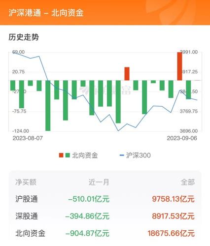 9月6日北向资金最新动向（附十大成交股）