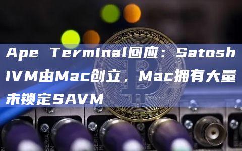 SatoshiVM由Mac创立，Mac拥有大量未锁定SAVM