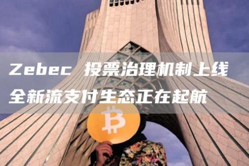 Zebec 投票治理机制上线 全新流支付生态正在起航