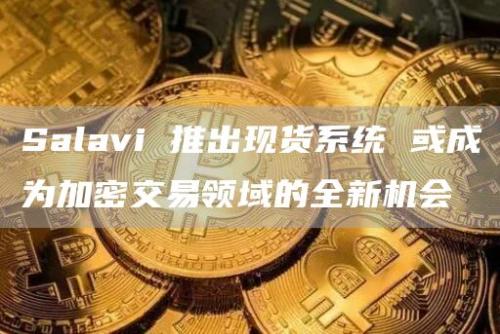 Salavi 推出现货系统 或成为加密交易领域的全新机会