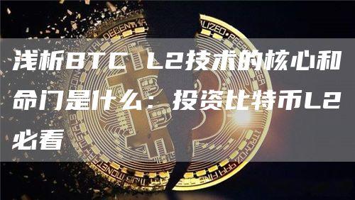 浅析BTC L2技术的核心和命门是什么：投资比特币L2必看