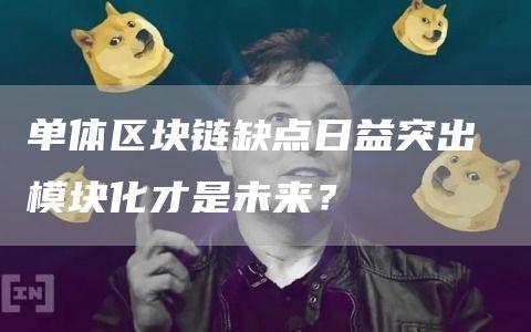 单体区块链缺点日益突出 模块化才是未来？