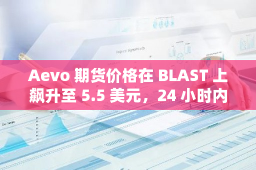 Aevo 期货价格在 BLAST 上飙升至 5.5 美元，24 小时内涨幅超过 22%