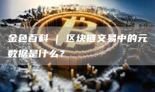 金色百科 | 区块链交易中的元数据是什么？