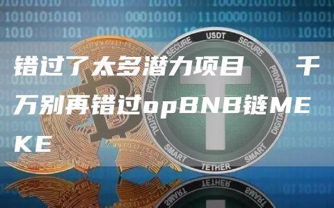 错过了太多潜力项目   千万别再错过opBNB链MEKE