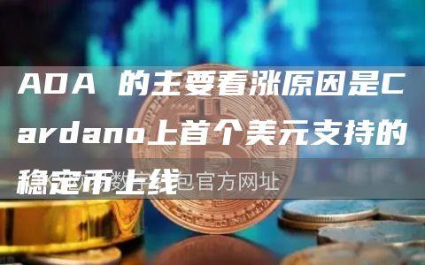 ADA 的主要看涨原因是Cardano上首个美元支持的稳定币上线